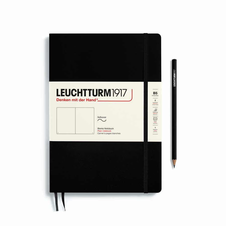 Libreta Leuchtturm B5 tapa blanda liso black