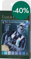 Pitt Artist Pen Faber-Castell The Blues 8 colas azules