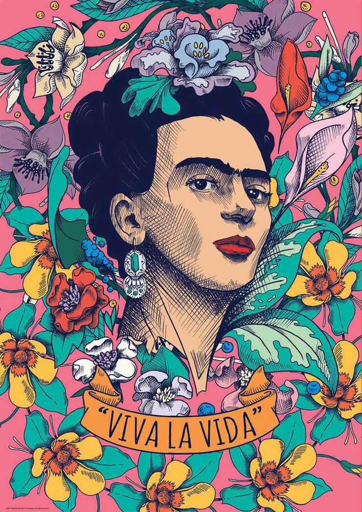 Puzle 500 piezas Viva la vida Frida Kahlo