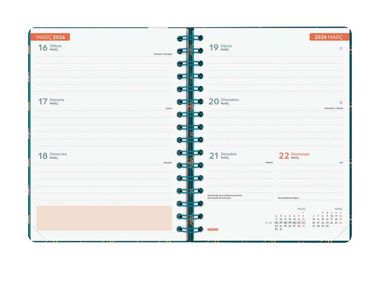 Agenda Finocam escolar Cosmo 1/4  sem/vista cat 2025-26 stars