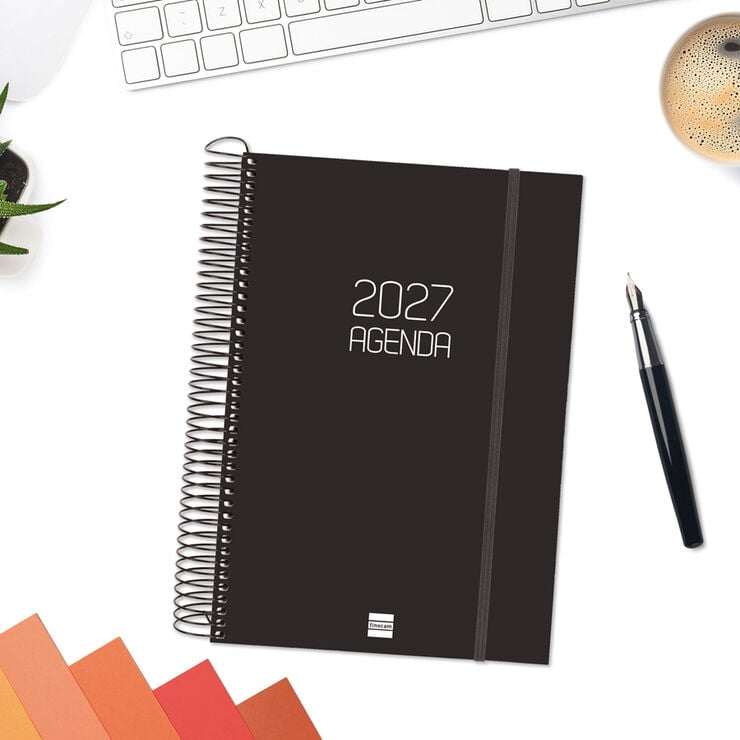 Agenda Finocam Opaque Dia P&agrave;gina 2027 Castell&agrave; Negre