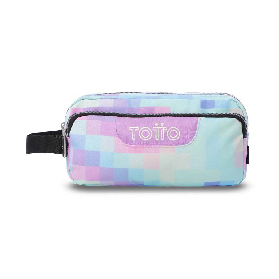 Estuche Totto 3 Cremalleras Glitter
