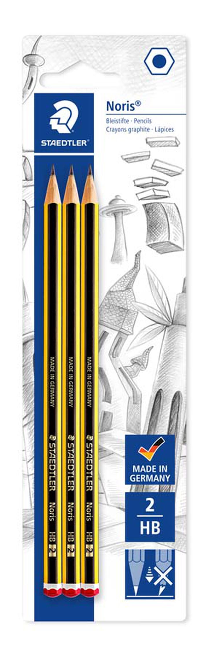 Lápices Staedtler Noris 2HB 3u