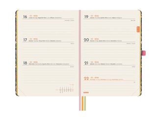 Agenda Finocam Design M4 sem/vista horizontal cas 2026 Flora