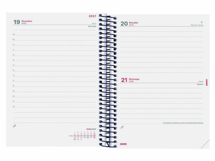 Agenda Escolar Finocam Esp.E10 D&iacute;a/P&aacute;gina Catal&aacute;n 2026-27 Negro