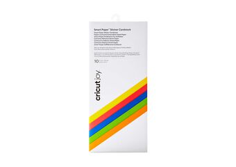 Cricut Joy Smart Sticker Cardstock 14 cm x 33 cm 10 Pack (Brightbow Sampler)