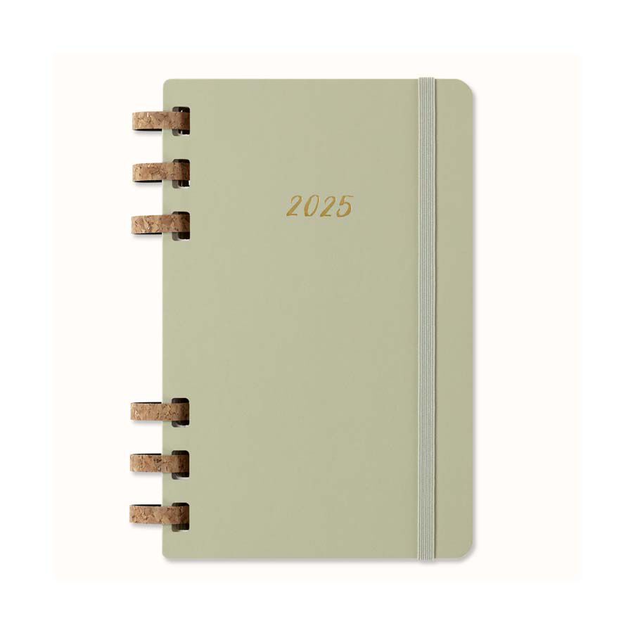 Agenda espiral Moleskine Life Planner 12m sem/vista 2025 L kiwi