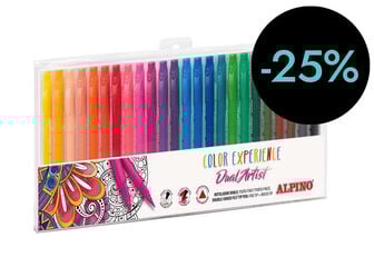 Rotuladores de colores doble punta Alpino 24u