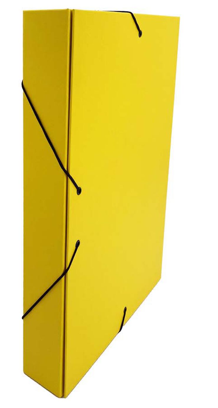 Carpeta projectes Abacus folrada llom 50mm groc