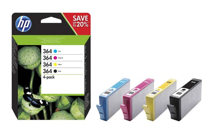 Cartutxos HP tinta negre i colors 4 unitats