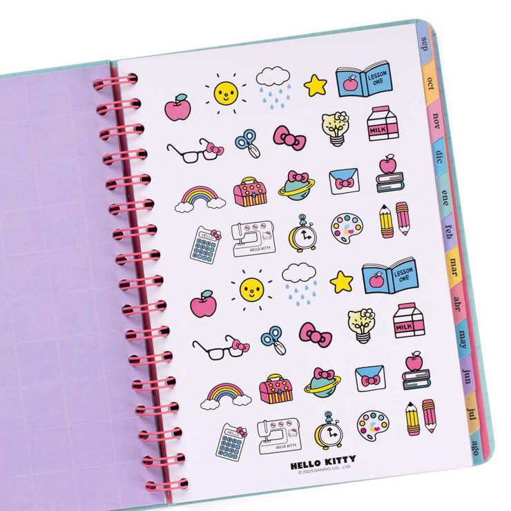 Agenda escolar Mr. Wonderful Hello Kitty setm/vista cas 2025-26 Nunca te olvides de sonreír