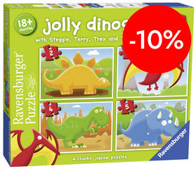 Puzle 2-3-4-5 piezas Dinosaurios 4U