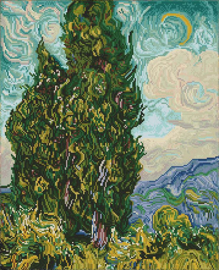Diamond Dotz Cypresses Van Gogh