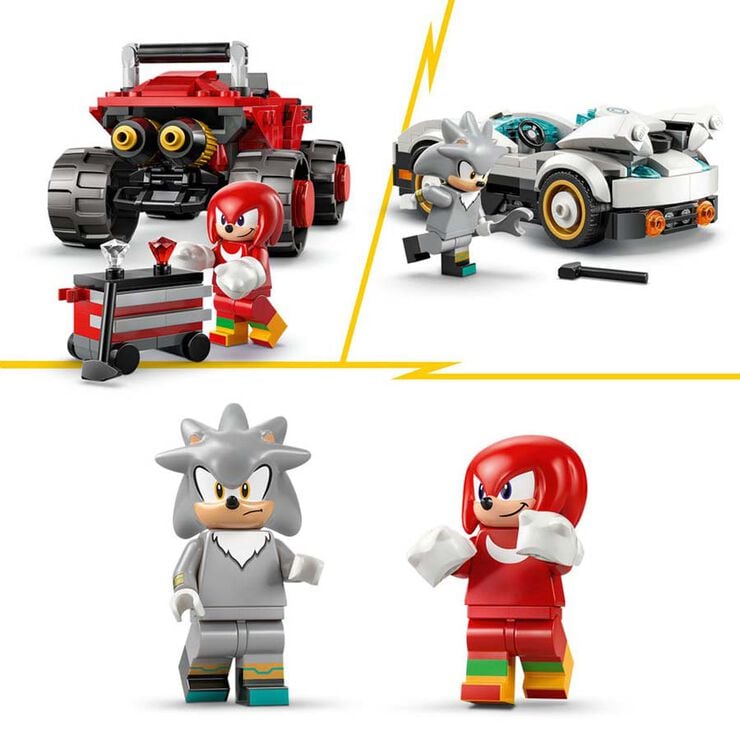 LEGO® Sonic the Hedgehog™ Cotxe de Silver vs. Monster Truck de Knuckles 77118