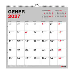 Calendario Miquelrius Pared 30x30 Catal&aacute;n 2027 Basic