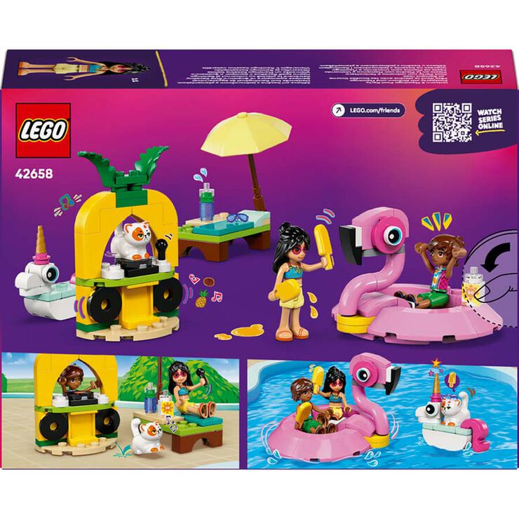 LEGO® Friends Fiesta en la Piscina con Flamenco y Unicornio 42658