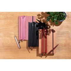 Set libretas A5 Nomaddict dots + Estuche piel rosa