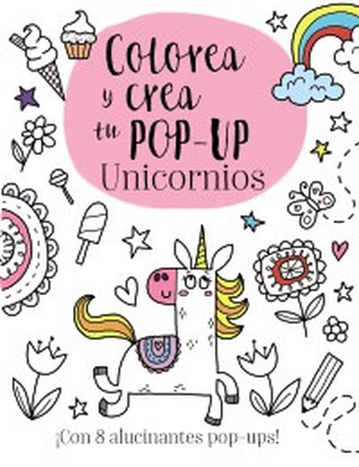 Colorea y crea tu pop-up. Unicornios