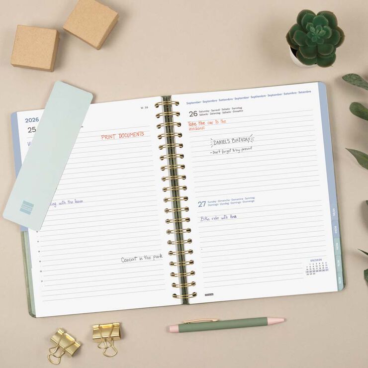 Agenda Finocam Optimal B5 día/pág mult 2026 Emma