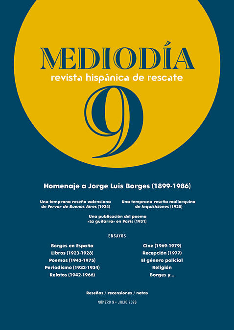 Mediod&iacute;a. Revista hisp&aacute;nica de rescate. 9
