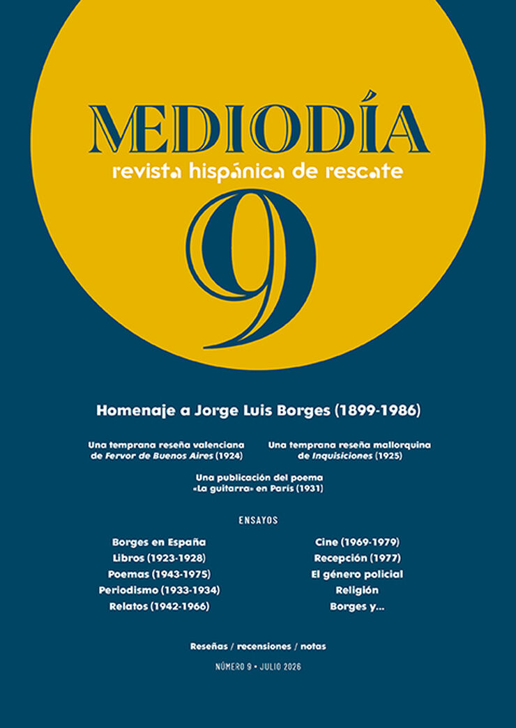 Mediod&iacute;a. Revista hisp&aacute;nica de rescate. 9