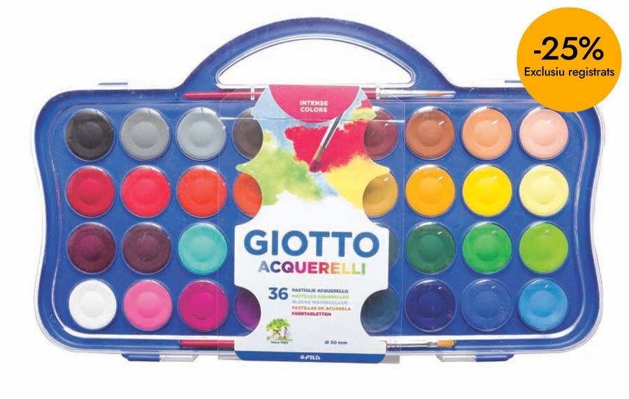 Aquarel&middot;les Giotto 36 colors + pinzells