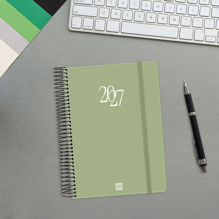 Agenda Finocam My D&iacute;a P&aacute;gina 2027 Catal&aacute;n Verde