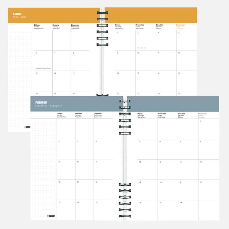 Agenda Miquelrius Plus W-O sem/vista catalán 2026 Basic malva