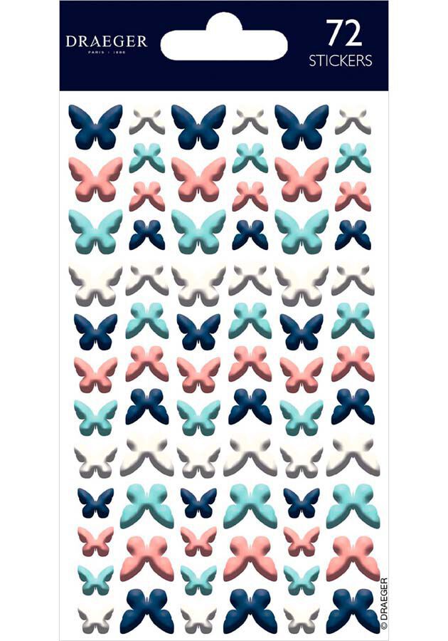 Pegatinas Draeger Mariposas pastel 72u
