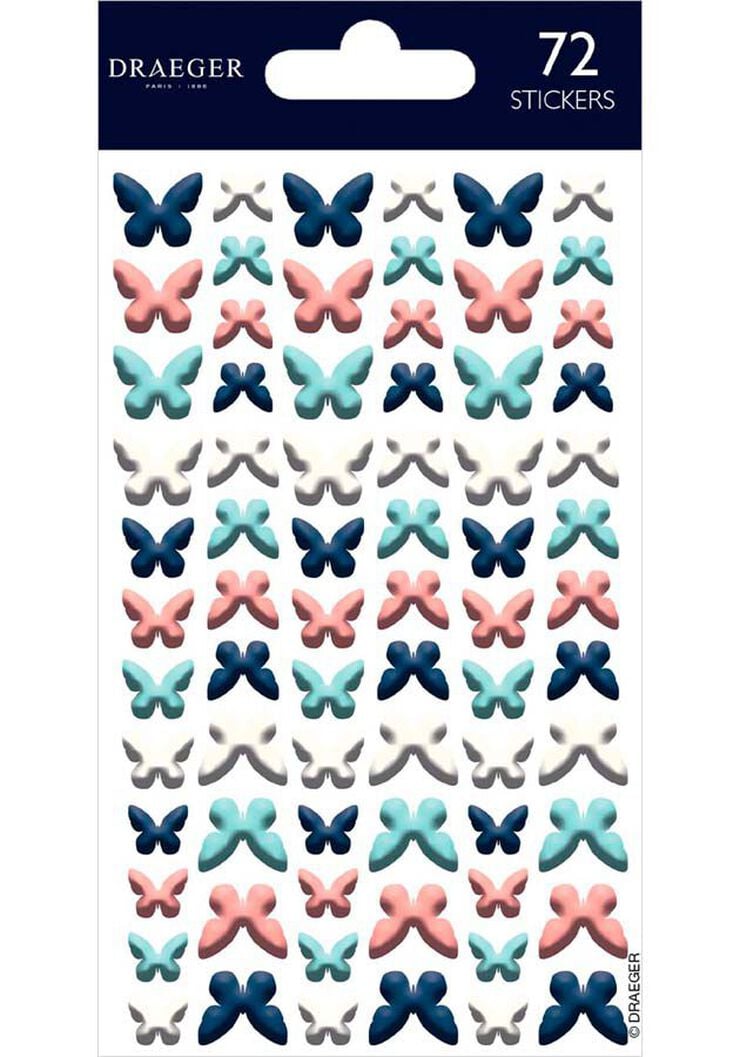 Pegatinas Draeger Mariposas pastel 72u