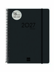 Agenda Finocam 16M Ikon E10 Sem/Vista Vertical Multiling&uuml;e 2026-27 Negro