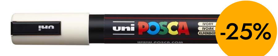 Retolador Posca PC-5M 1,8-2,5mm ivori