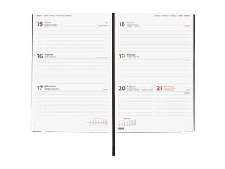 Agenda Finocam Mara Semana Vista Horizontal 2027 Castellano Rojo