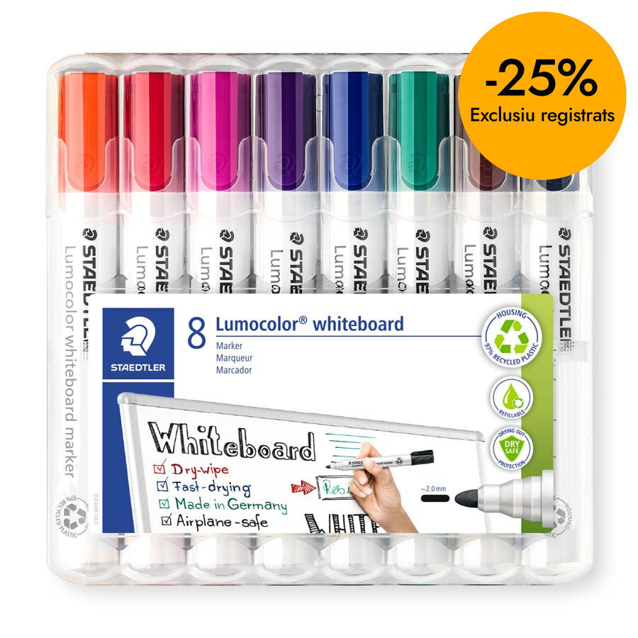 Rotuladores pizarra blanca Staedtler Lumocolor 351 8 colores