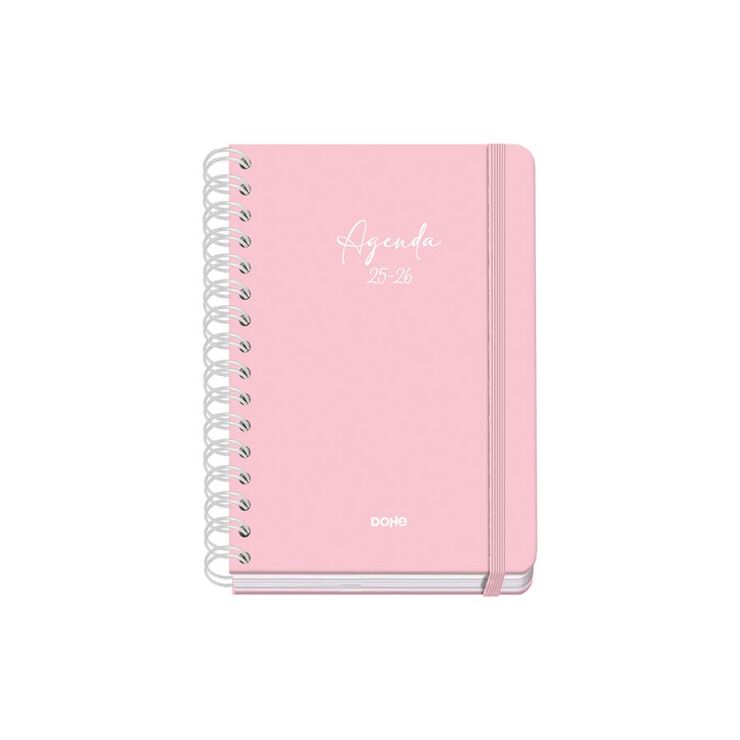 Agenda escolar Dohe A5 sem/vista cas 2025-26 Serenity rosa