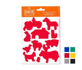 Gomets temáticos Ineta Granja 6 colores