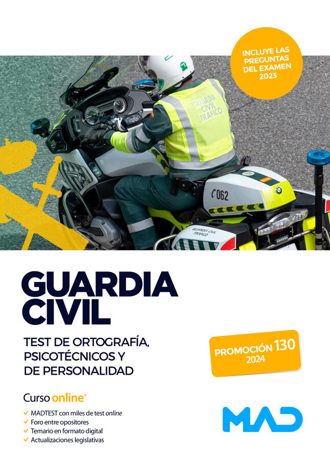 Guardia Civil. Test de Ortograf&iacute;a, Psicot&eacute;cnicos y de Personalidad