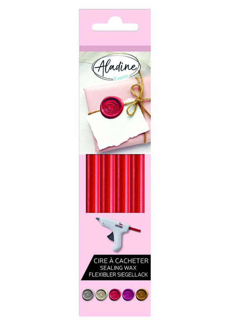 Barras de lacre Aladine rojo 4u