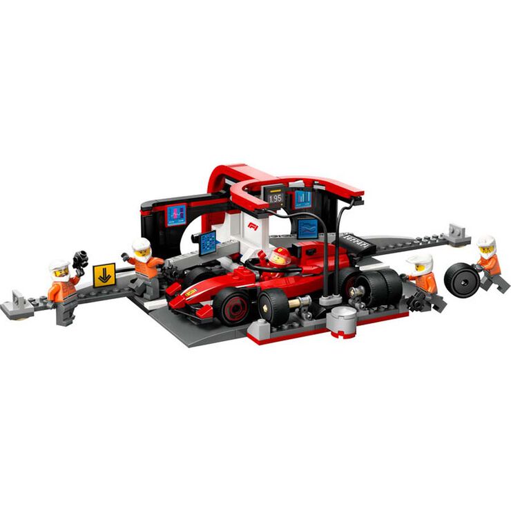 LEGO® LEGO City Parada en Boxes de F1® y Equipo de Mecánicos con Coche Ferrari 60443
