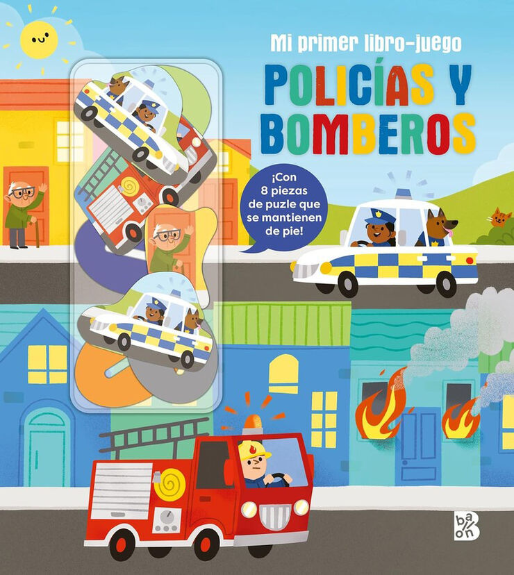 Mi primer libro-juego: Polic&iacute;as y bomberos