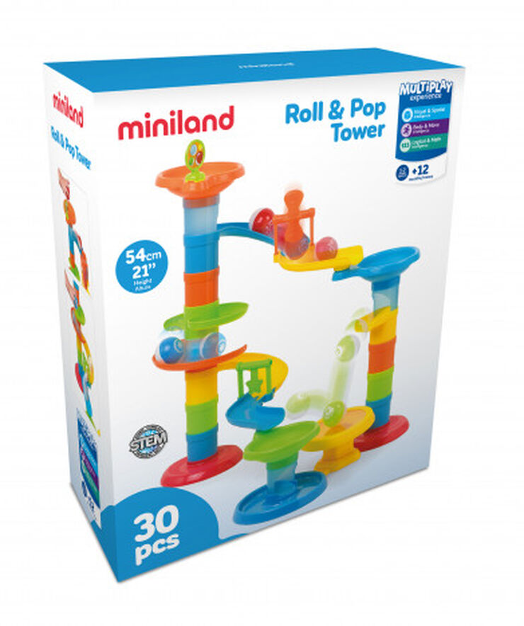 Circuito de bolas Roll and pop tower