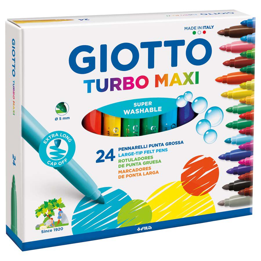 Retoladors Giotto Turbo Maxi 24 colors