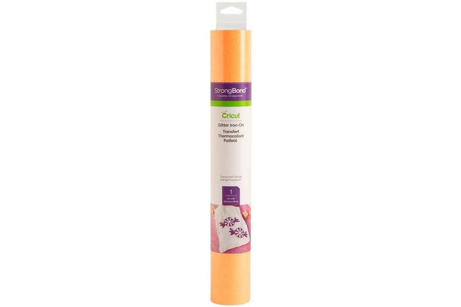 Iron-on glitter fluorescent 30,5x30,5cmcm taronja