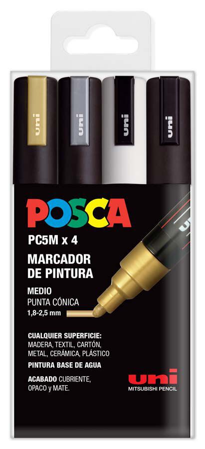 Estoig Retoladors Posca PC-5M 1,8-2,5mm Gswb 4 colors