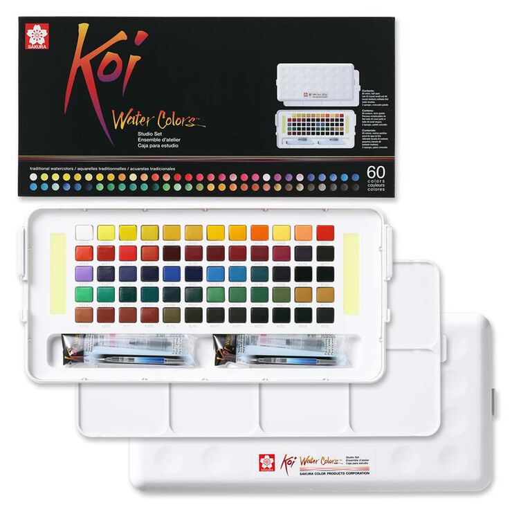 Aquarel·les Koi Pocket box 60 colors Aquarel·les Koi Pocket box 60 colors