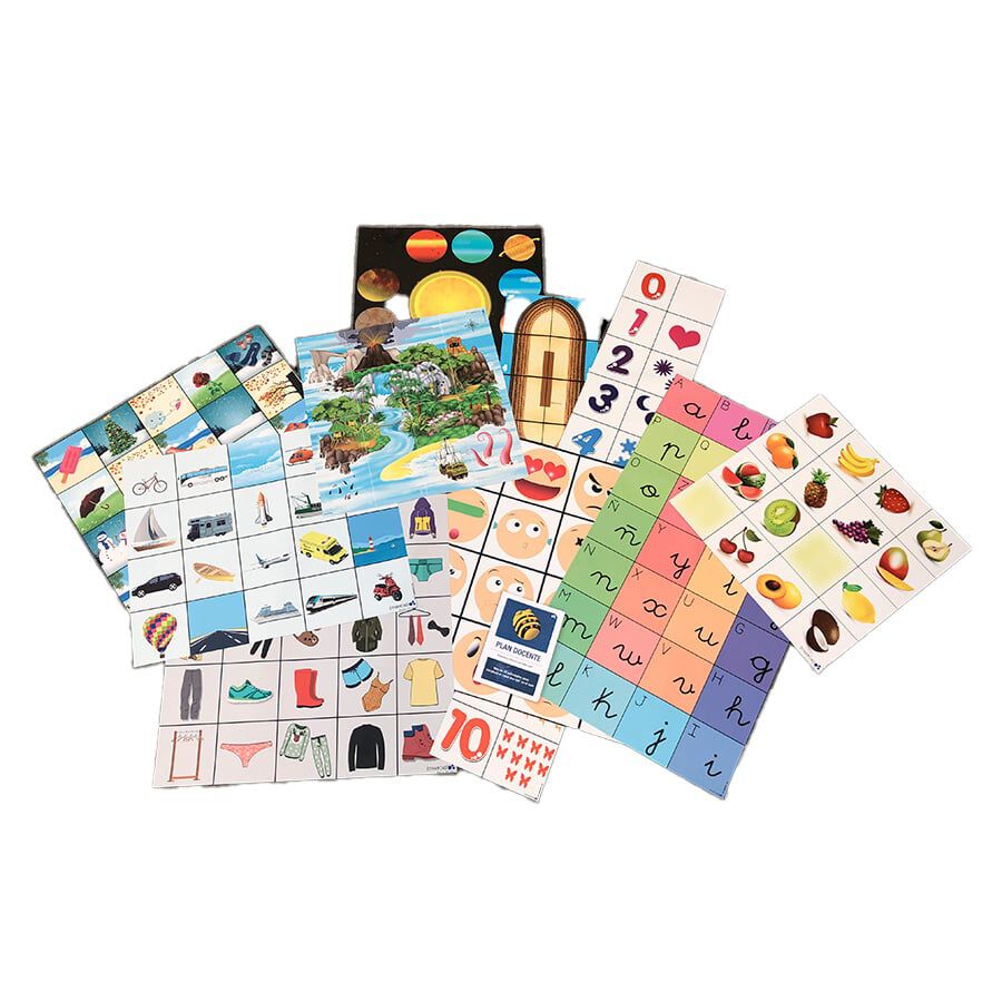 Pack de pla docent  i 9 estores per a  Bee-Bot&reg; i  Blue-Bot&reg; castell&agrave;