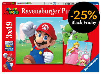Puzle 3x49 piezas Super Mario