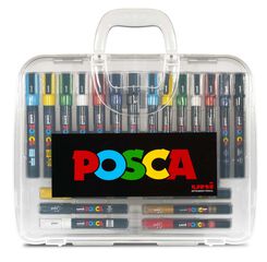 Maletín Rotuladores Posca PC1M-PC3M-PC5M 20u