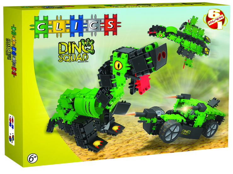 Clics Dino Squad Clics Caixa Dinosaures 6 en 1