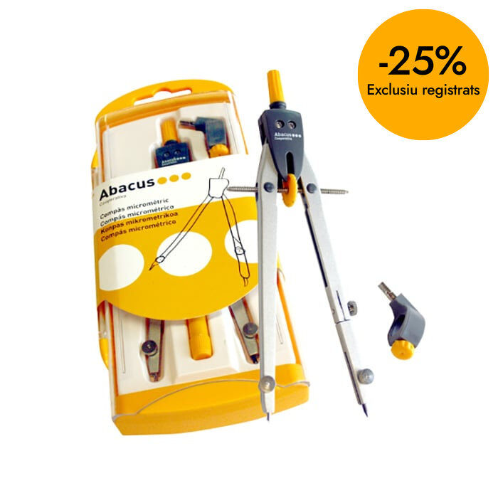 Comp&aacute;s escolar con bigotera Abacus